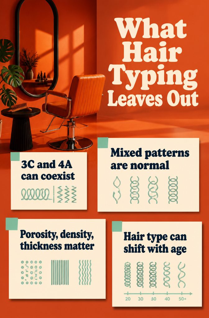 Graphic about mixed curl patterns and hair traits beyond curl type