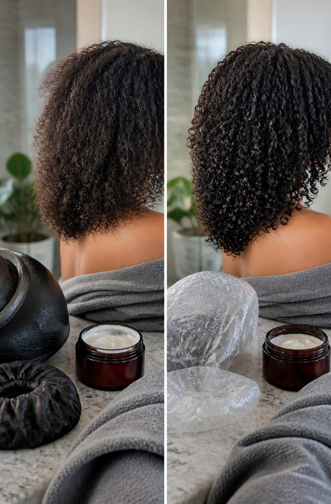 Curly hair with defined spirals ringlets and springy coils