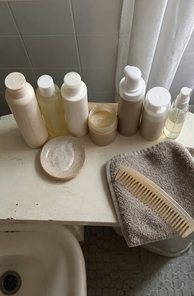 Hair care products including shampoo conditioner mousse foam and styling cream